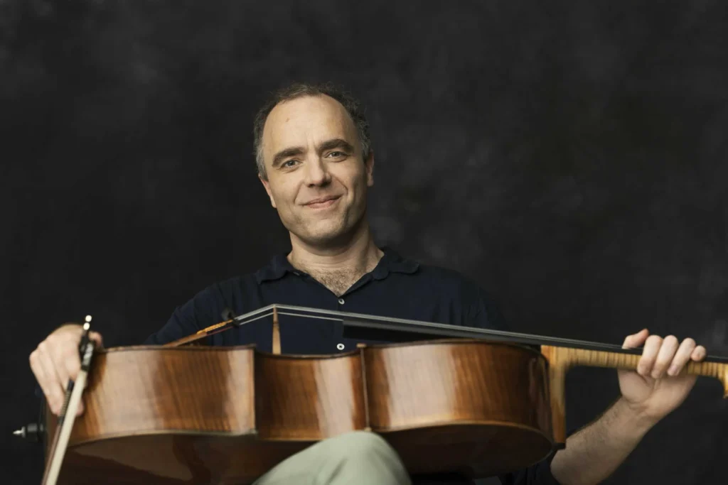 Musician Adrian Brendel with Cello